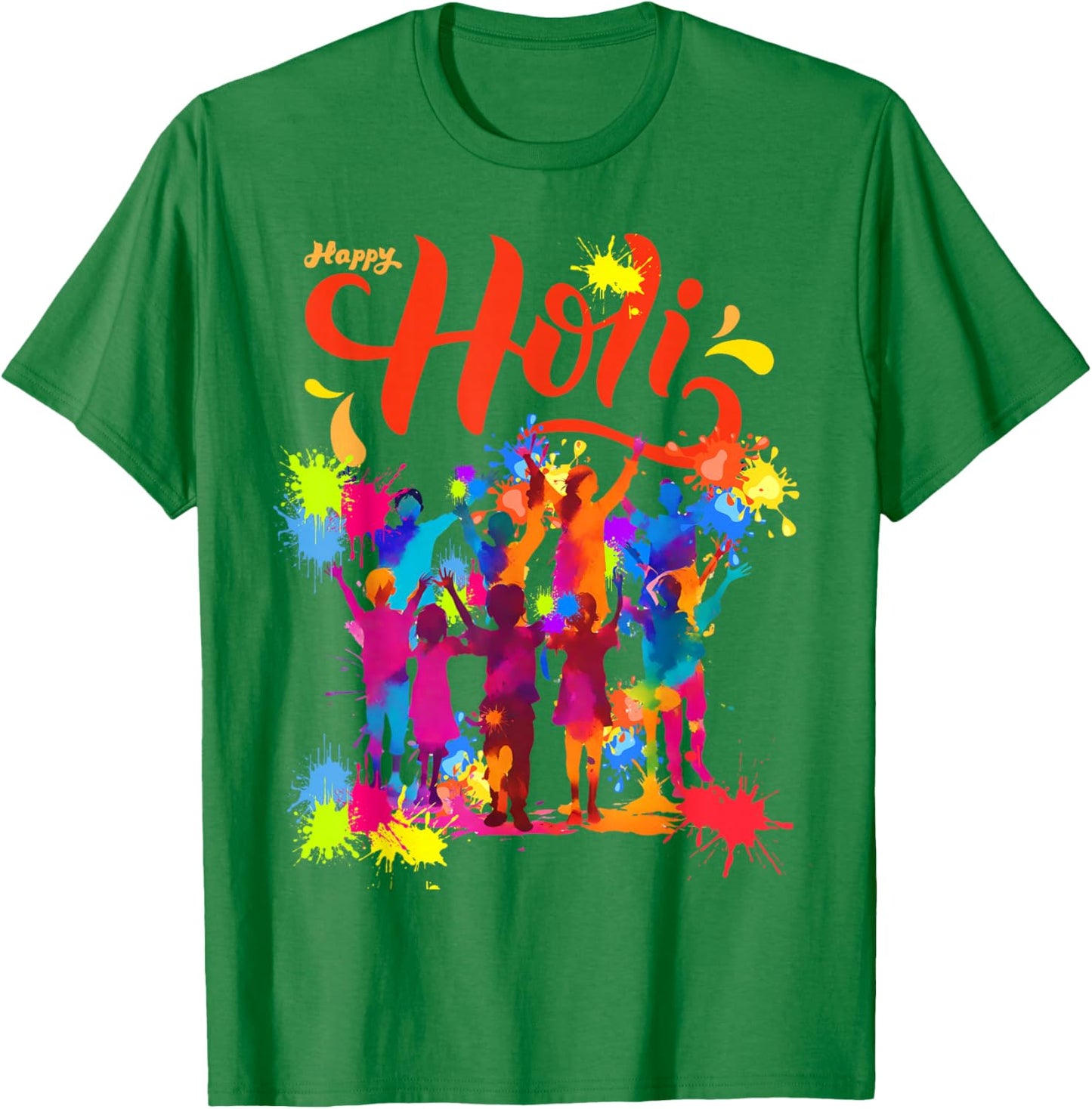 Happy Holi Festival Outfit India Hindu Men Kids T-Shirt - T-Shirt | Irish Green