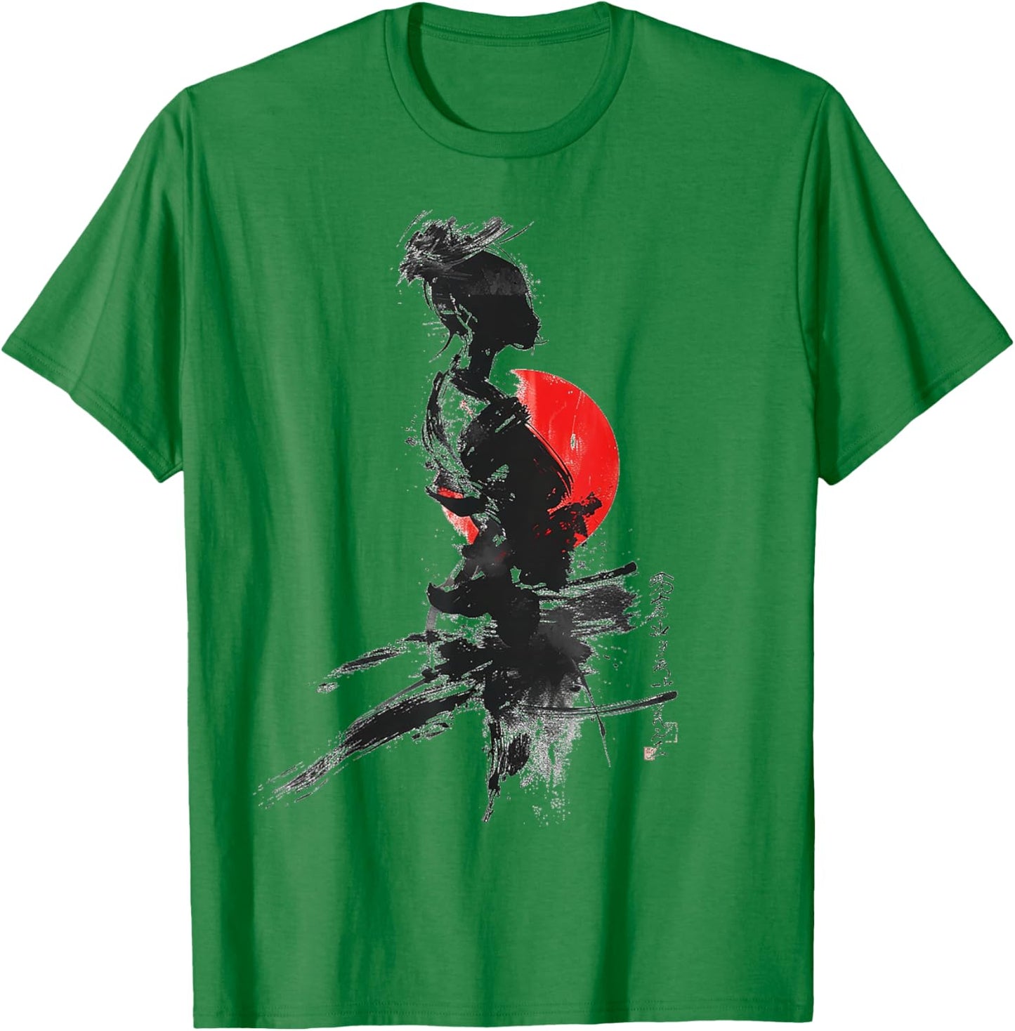 Anime Abstract Women Human Art Graphic Anime T-Shirt - T-Shirt | Irish Green