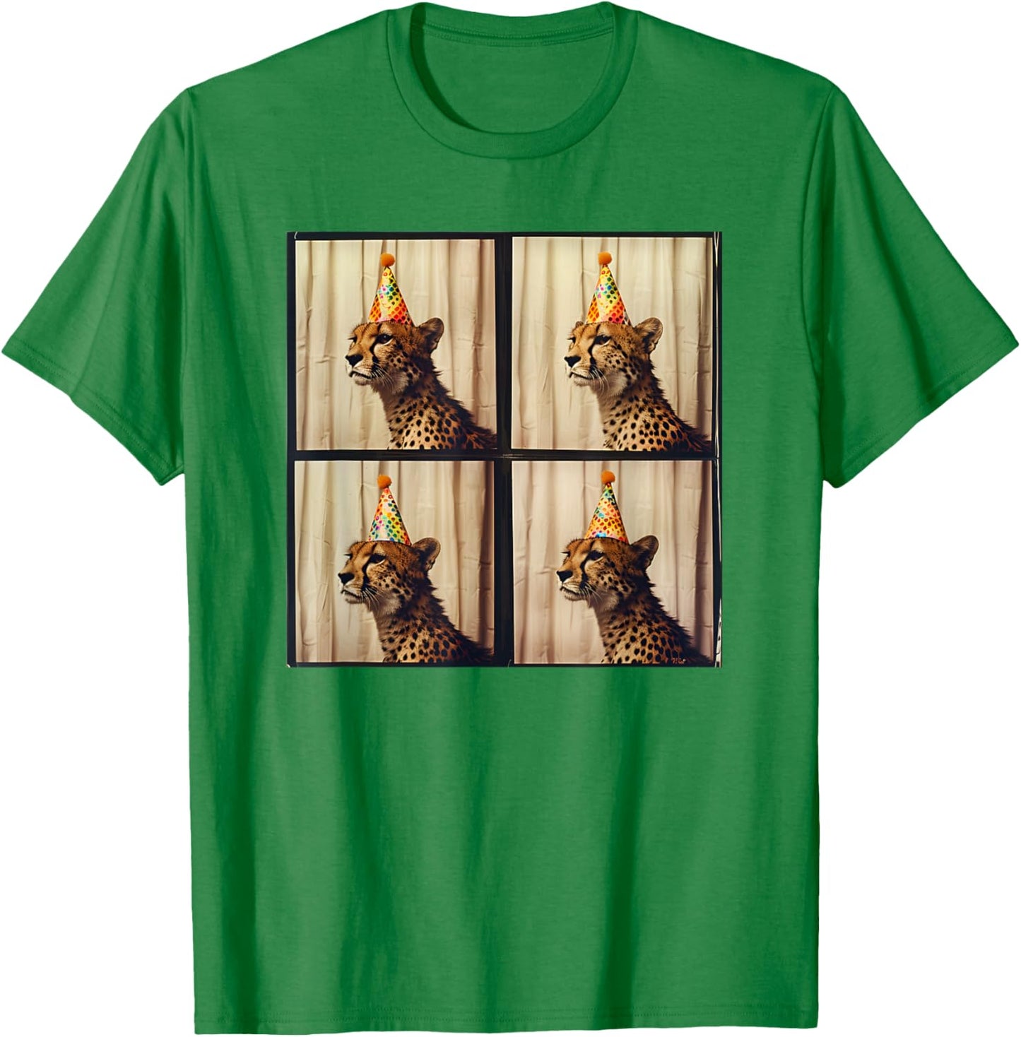 African Cheetah Colorful Safari Animal Birthday Cheetah T-Shirt - T-Shirt | Irish Green