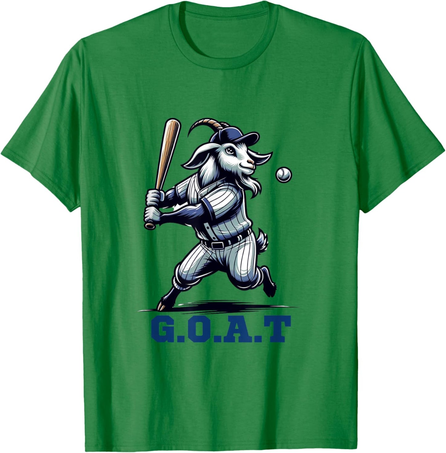 G.O.A.T. Goat Greatest Baseball Player Funny T-Shirt - T-Shirt | Irish Green