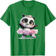A Cute Panda Dancing Ballet In A Pink Dress T-Shirt - T-Shirt | Irish Green