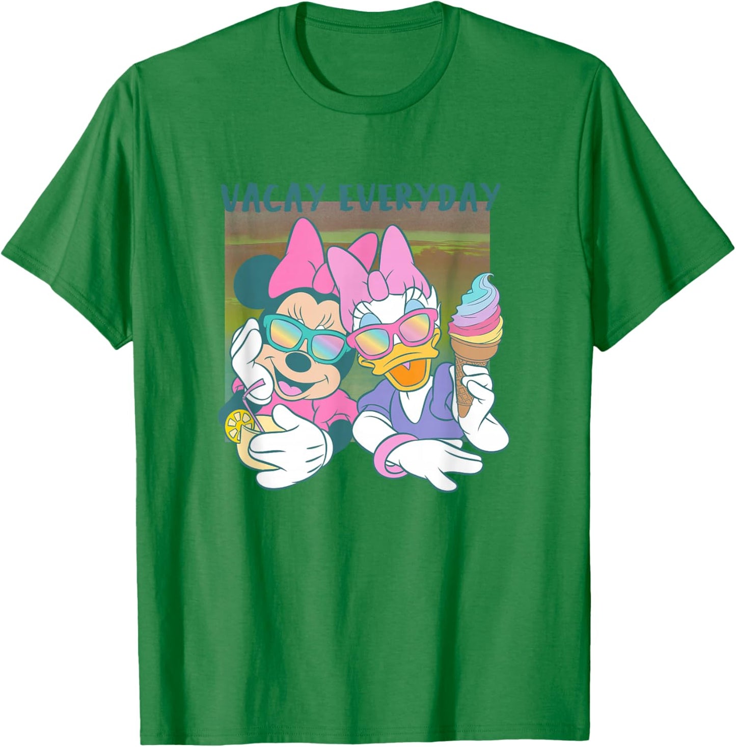 Disney Mickey and Friends Minnie & Daisy Vacay Everyday T-Shirt - T-Shirt | Irish Green