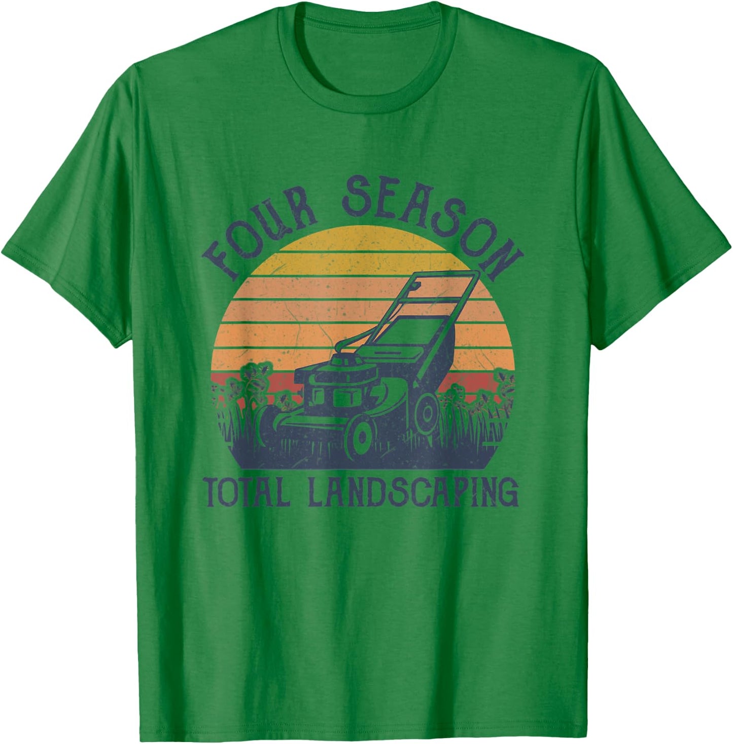 Four Season Total Landscaping Vintage Sunset Graphic Novelty T-Shirt - T-Shirt | Irish Green
