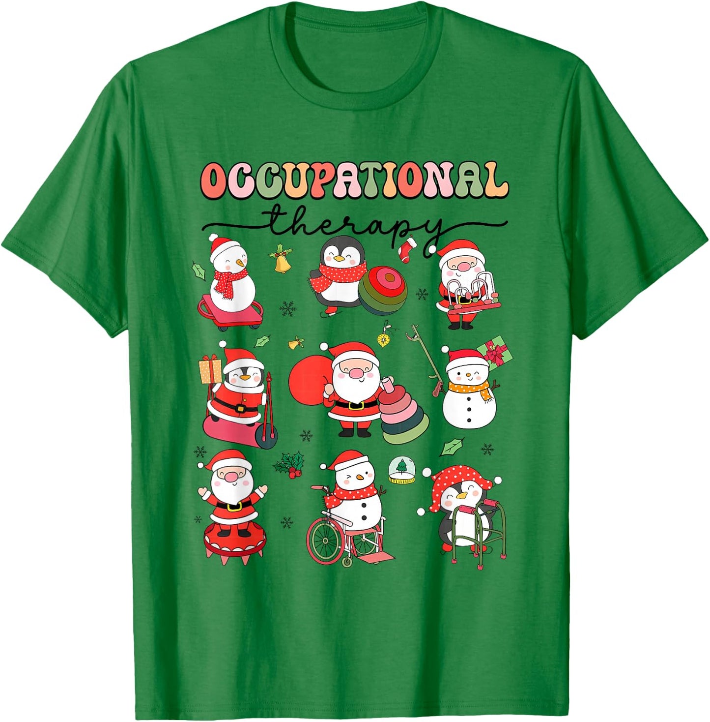 Christmas Occupational Therapy OT Therapist OT Assistant T-Shirt - T-Shirt | Irish Green