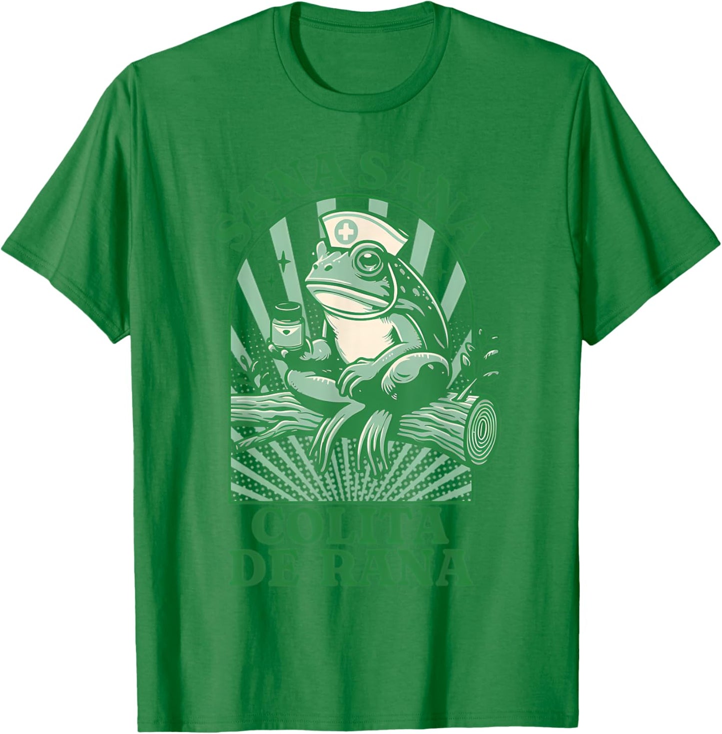 Frog Sana Sana Colita De Rana Cute Mexican Nurse T-Shirt - T-Shirt | Irish Green