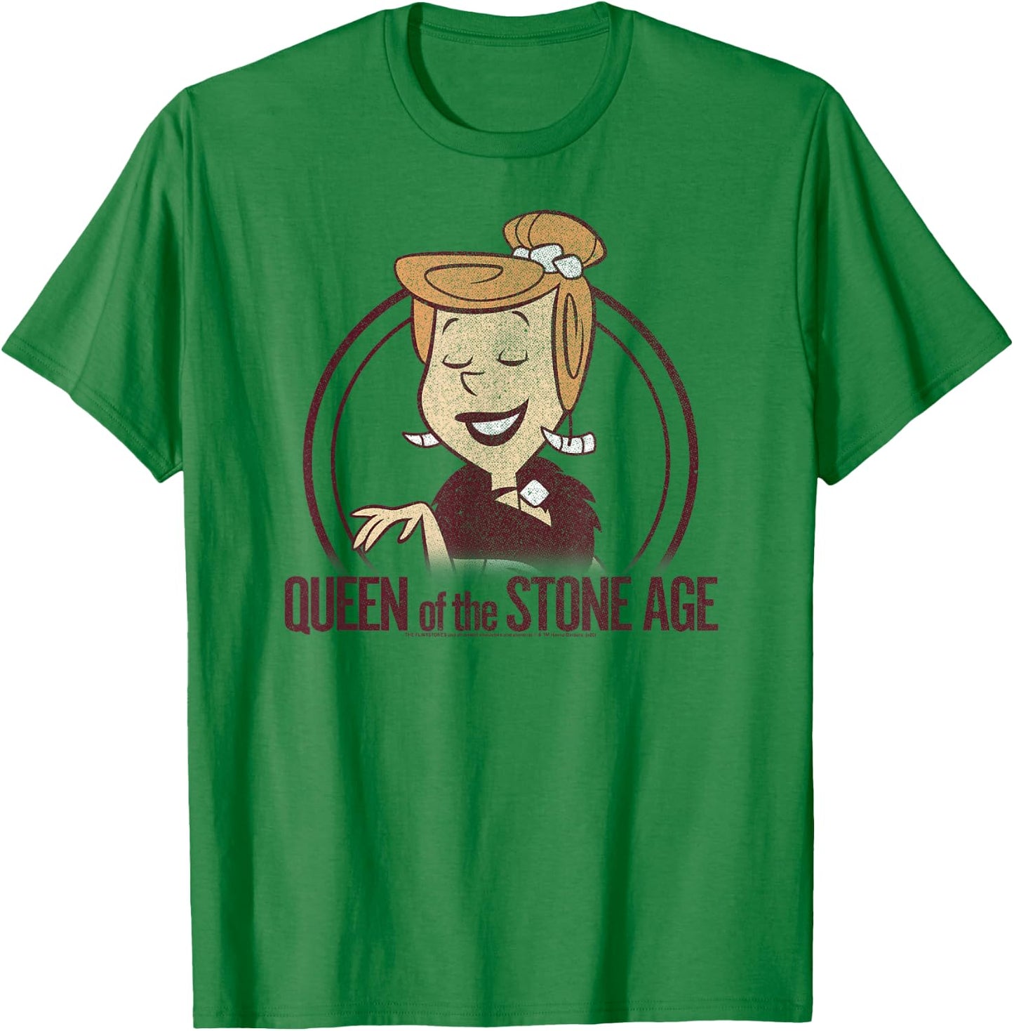 The Flintstones Wilma Queen of The Stone Age T-Shirt - T-Shirt | Irish Green