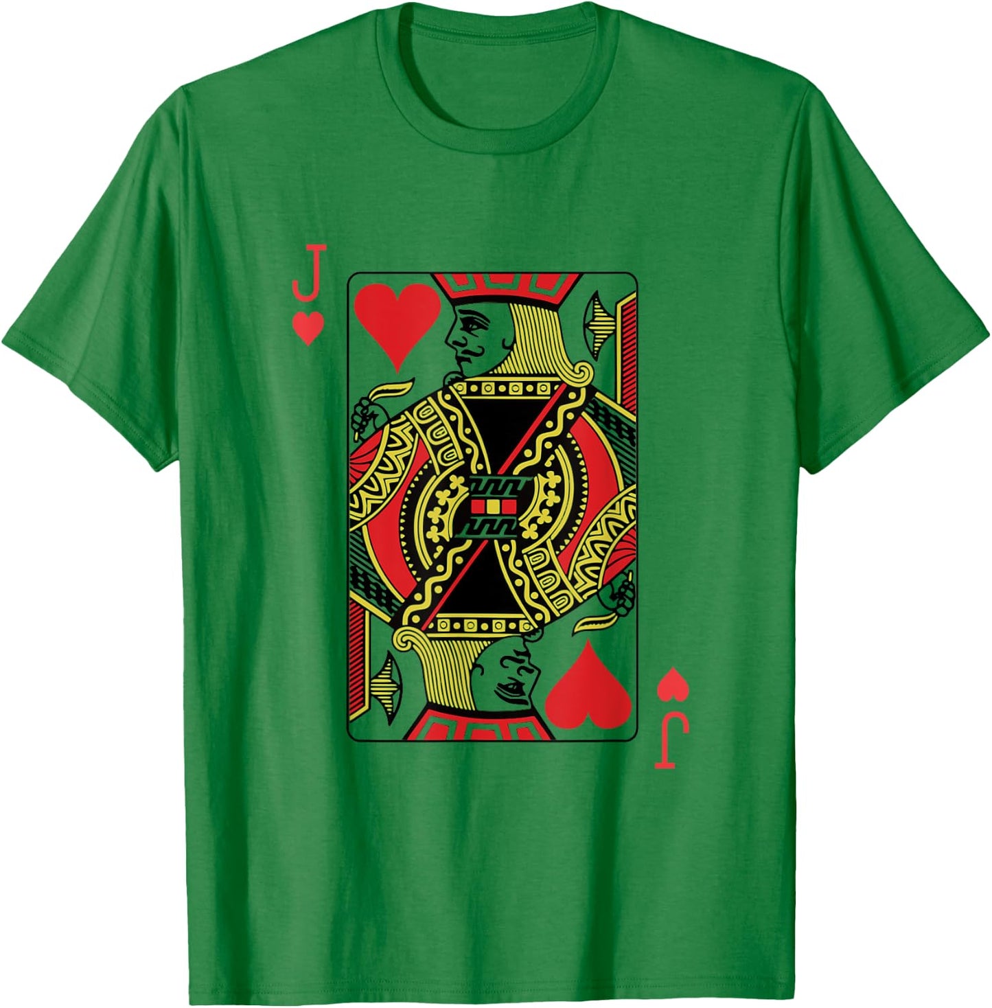 Jack of Hearts Playing Card Poker T-Shirt - T-Shirt | Irish Green