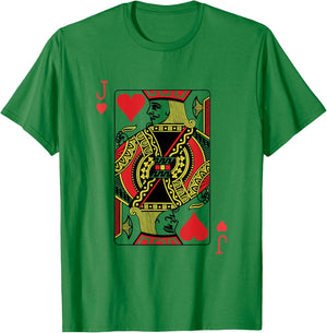Jack of Hearts Playing Card Poker T-Shirt - T-Shirt | Irish Green
