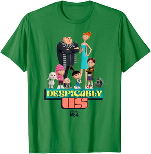 Minions Despicable Me 4 Despicably Us Gru & Family T-Shirt - T-Shirt | Irish Green