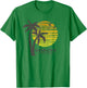 Vintage Barbados Beach Sunset Women Kids Retro Souvenir T-Shirt - T-Shirt | Irish Green
