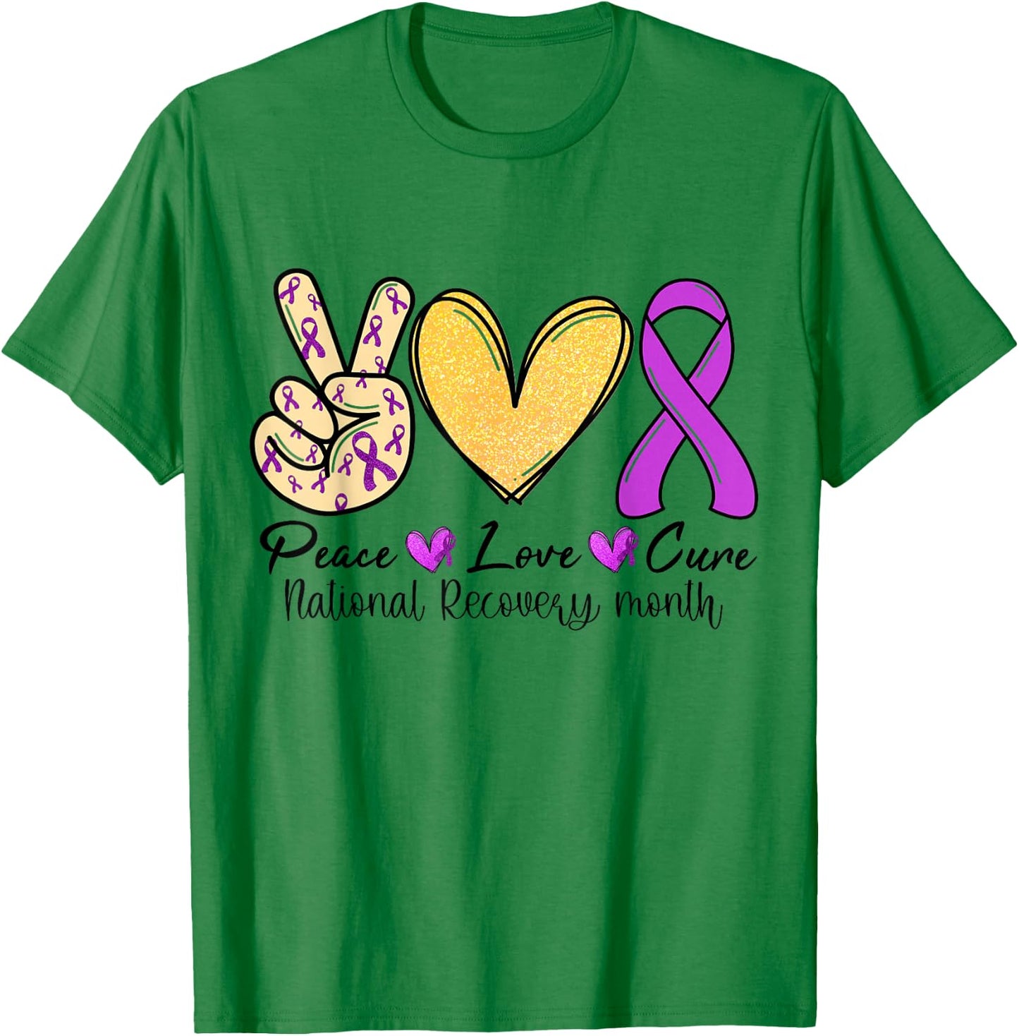 National Recovery month Warrior Addiction Recovery Awareness T-Shirt - T-Shirt | Irish Green