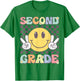 Second Grade Teachers Boys Girls Smile Face 2nd Grade Team T-Shirt - T-Shirt | Irish Green