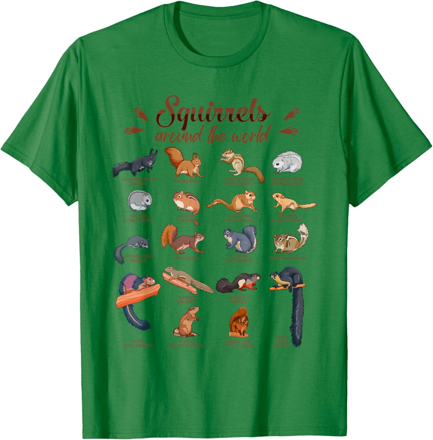 Squirrels Around the World - Squirrel T-Shirt - T-Shirt | Irish Green