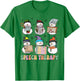 Cute Speech Therapy Christmas Snowman SLP Speech Pathologist T-Shirt - T-Shirt | Irish Green