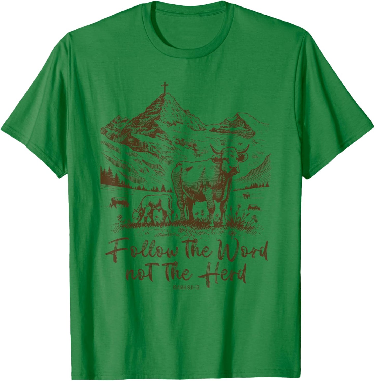 Follow The Word Not The Herd T-Shirt - T-Shirt | Irish Green