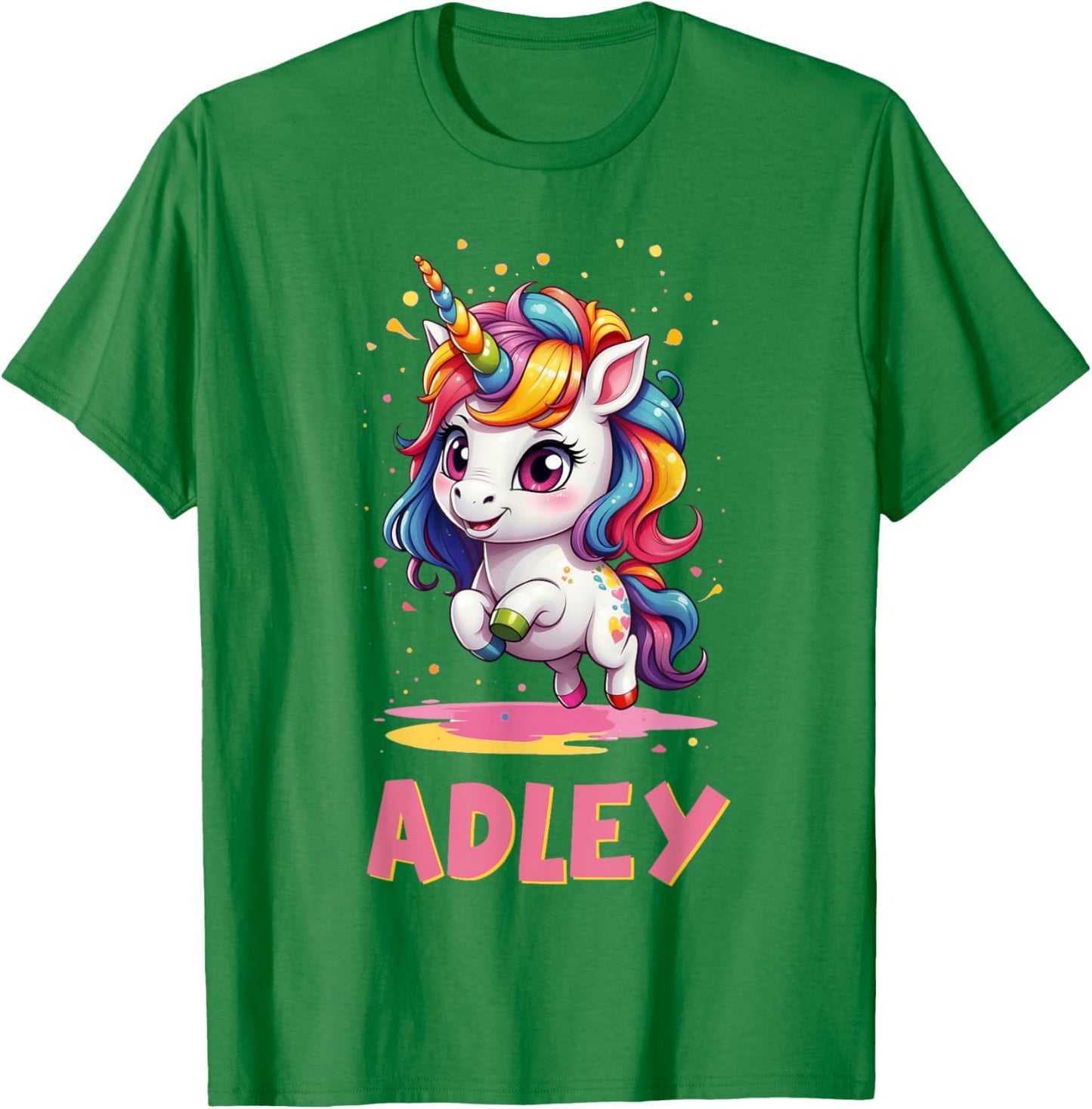 Adley Merch Unicorn Design T-Shirt - T-Shirt | Irish Green