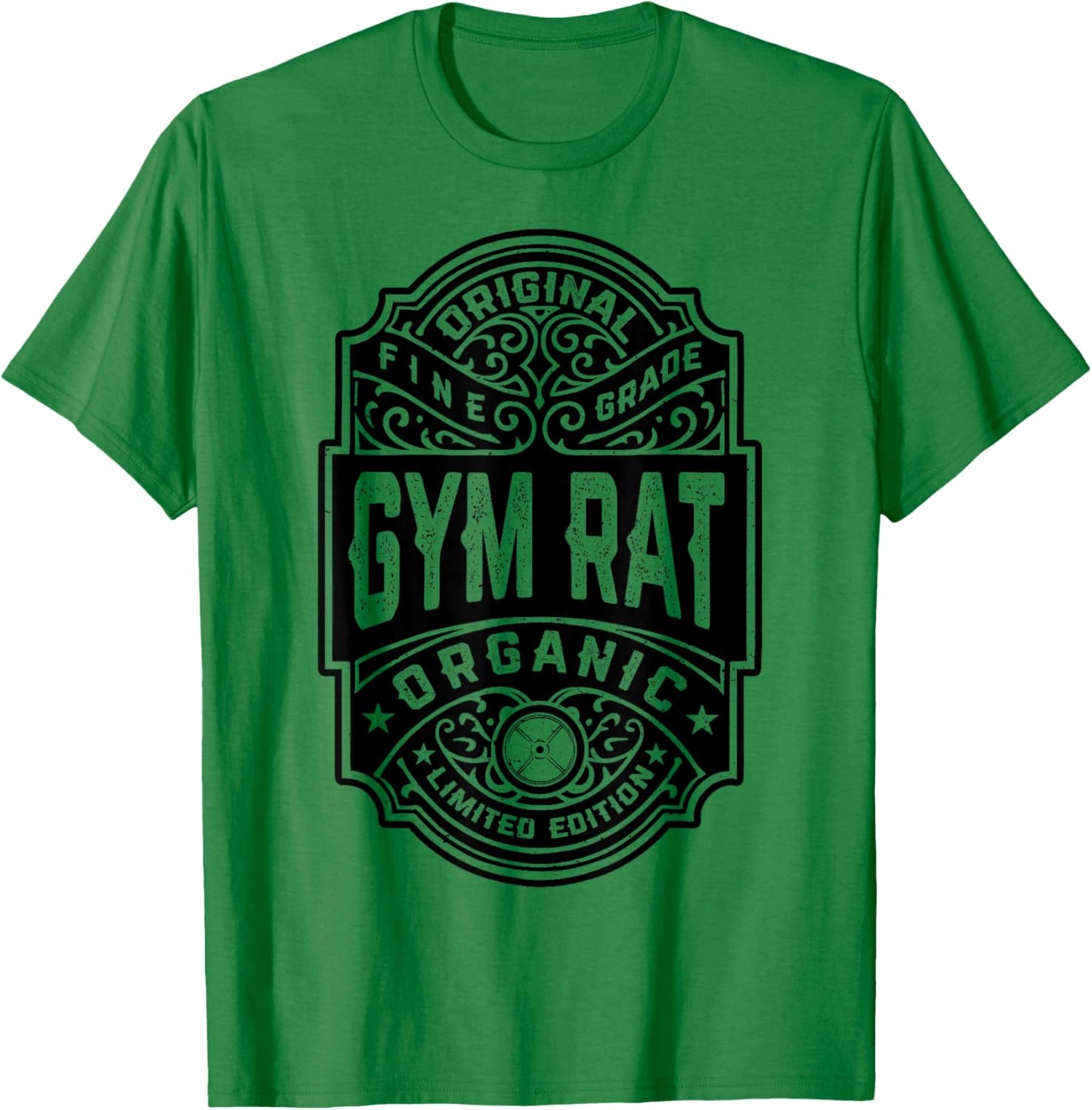 Gym Rat Vintage Whiskey Label Bodybuilding Gym Workout Men T-Shirt - T-Shirt | Irish Green