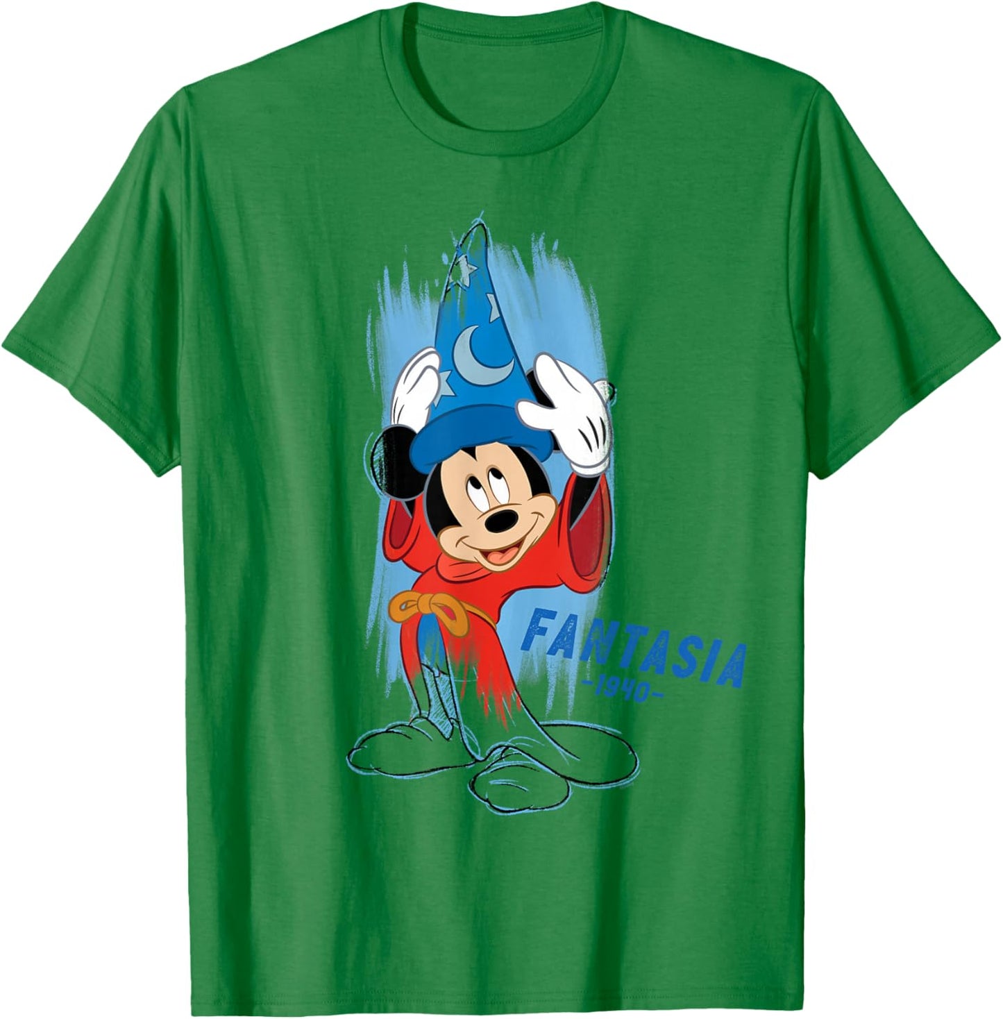 Disney Ink and Paint Sorcerer Mickey Mouse in Fantasia 1940 , Black, S T-Shirt - T-Shirt | Irish Green
