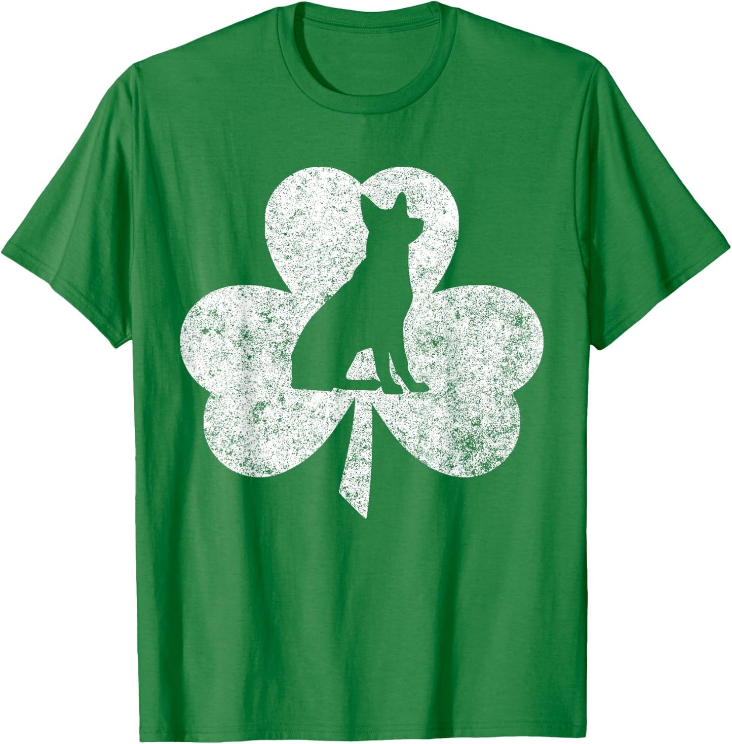 Saint Patricks Day Funny German Shepherd Irish Clover T-Shirt - T-Shirt | Irish Green