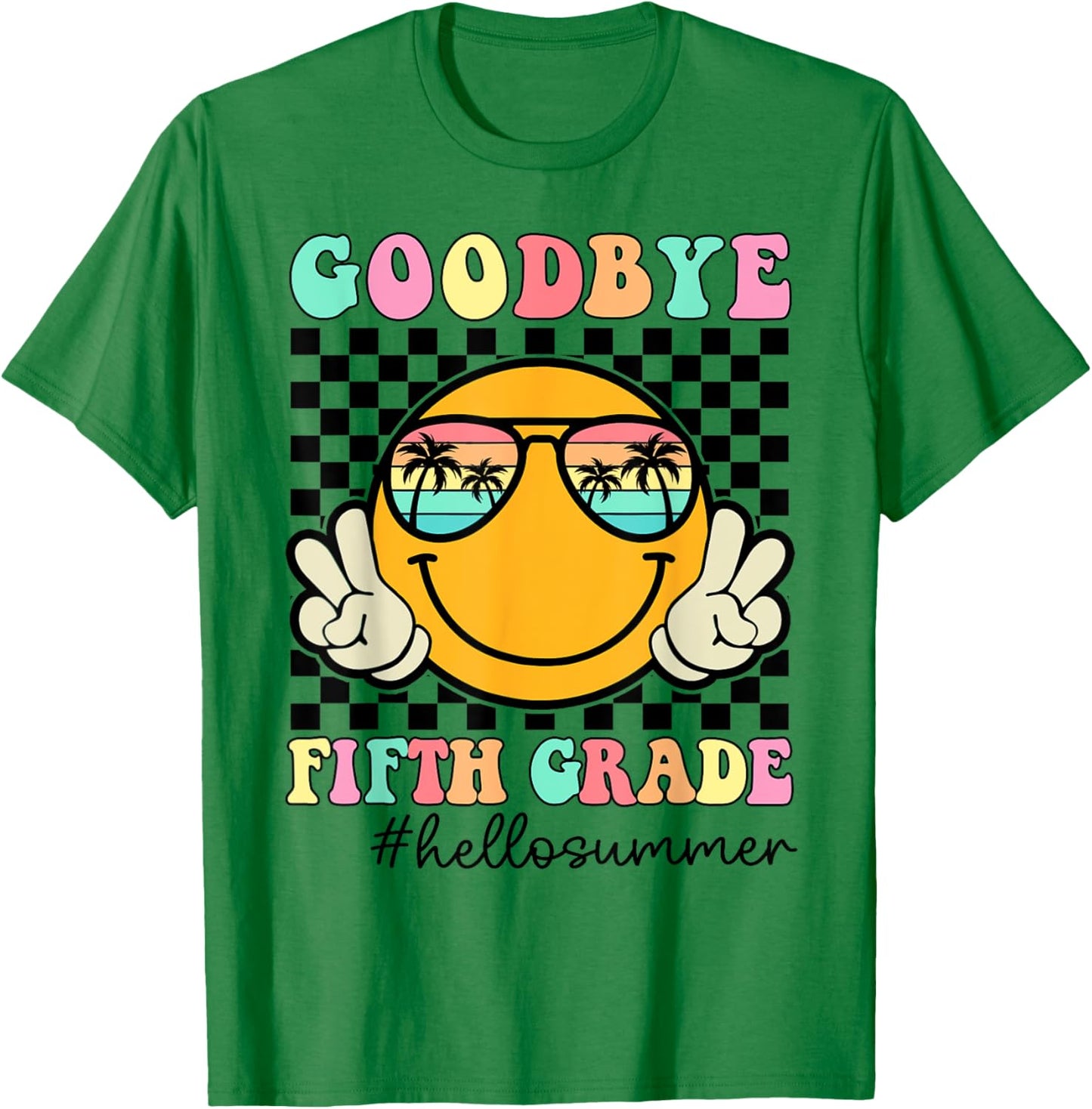 Goodbye Fifth Grade Graduation Class Of 2024 Hello Summer Women Girls Kids T-Shirt - T-Shirt | Irish Green