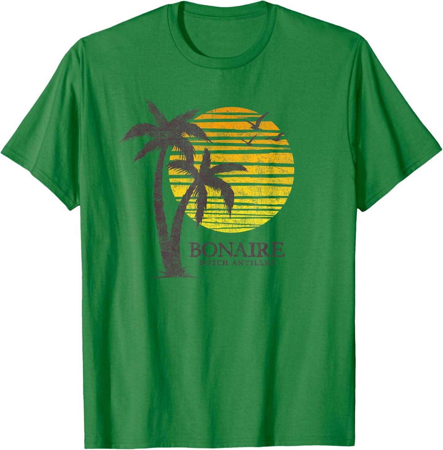 Bonaire Dutch Antilles Beach Sunset Souvenir T-Shirt - T-Shirt | Irish Green