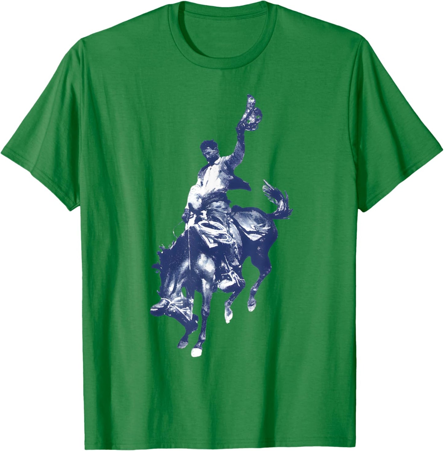 Cowboy Rodeo Horse Western Country Vintage Bronco Riding T-Shirt - T-Shirt | Irish Green
