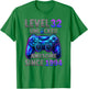 Level 32 Unlocked Awesome Since 1994 32nd Birthday Gaming T-Shirt - T-Shirt | Irish Green