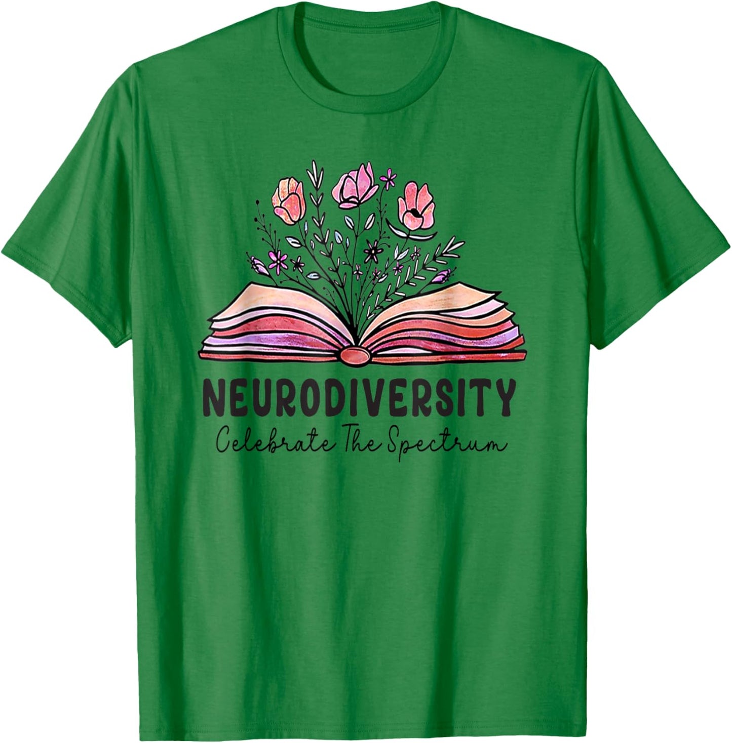 Neurodiversity celebrate the spectrum Brain Autism Awareness T-Shirt - T-Shirt | Irish Green