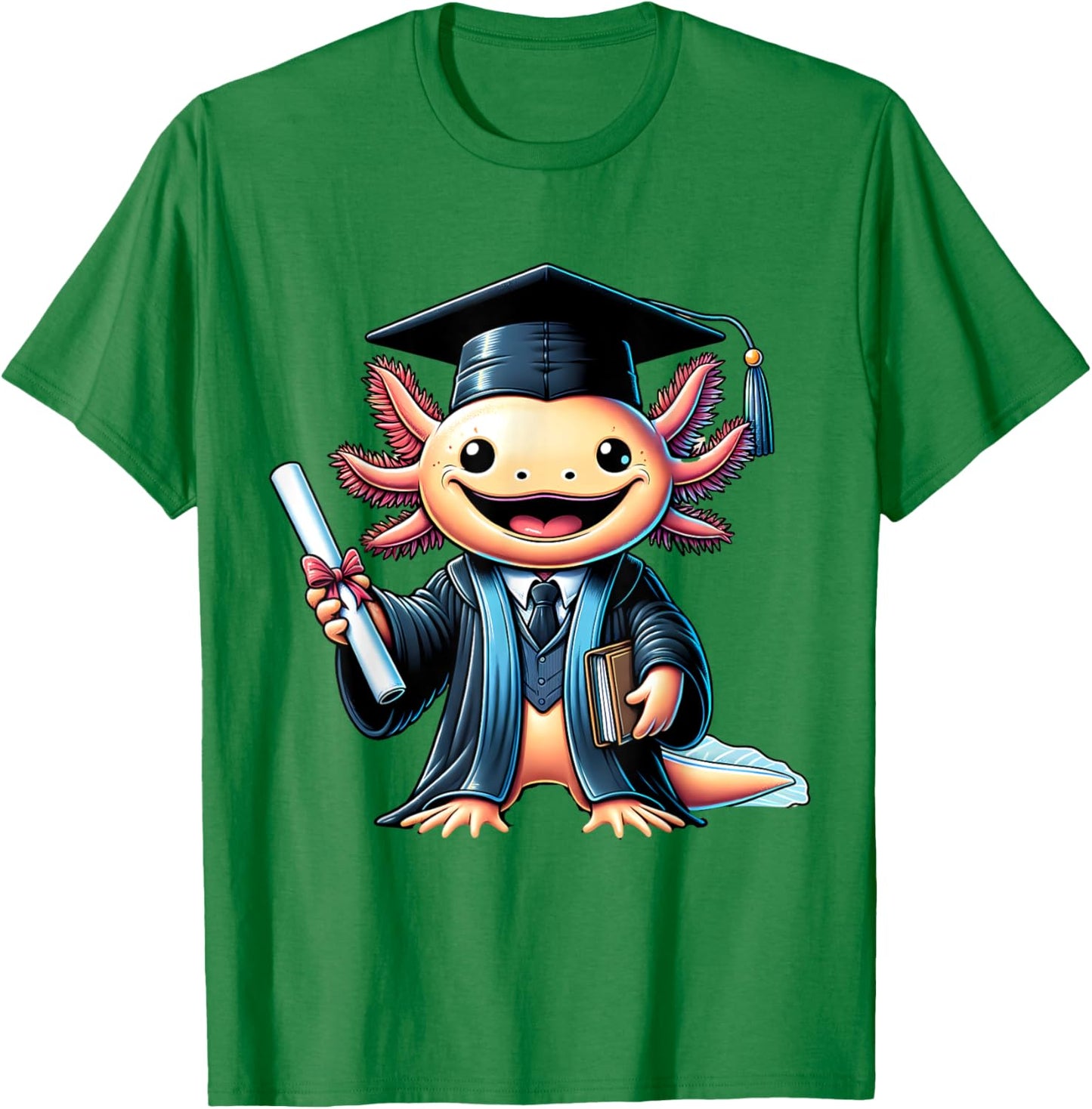 Axolotl Graduation Cute Kindergarten Elementary Girl Boy T-Shirt - T-Shirt | Irish Green