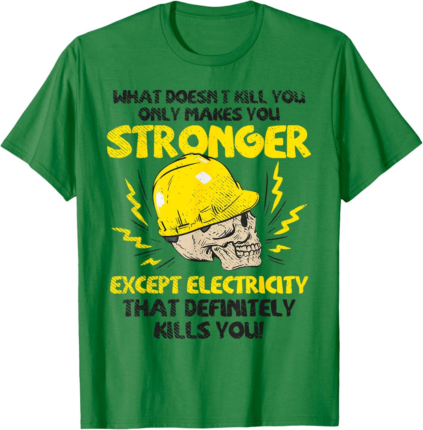 Electrician Electrical Worker Journeyman Wireman Scull T-Shirt - T-Shirt | Irish Green