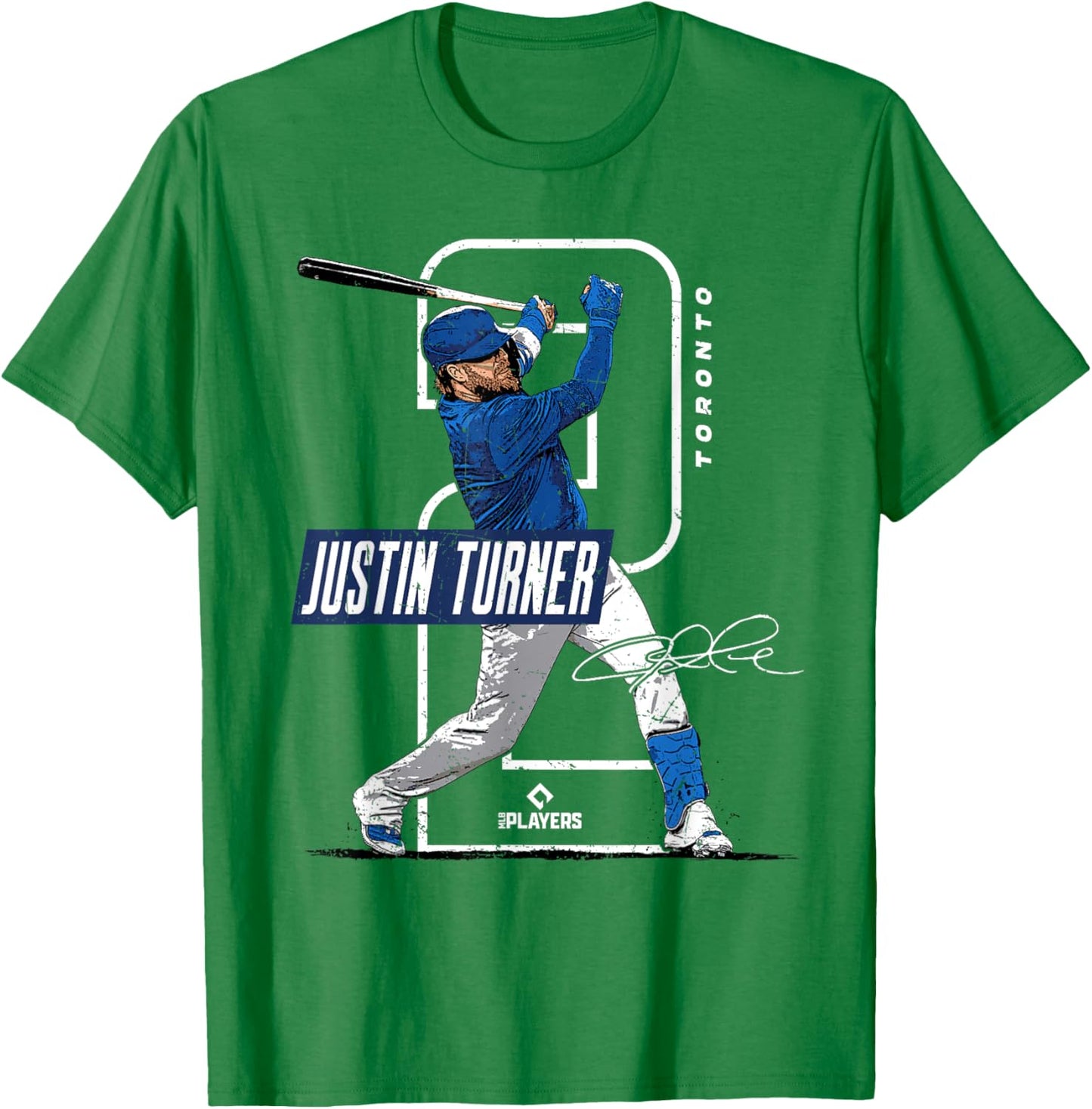 Justin Turner | Toronto Baseball Players | MLBJTR3002 T-Shirt - T-Shirt | Irish Green