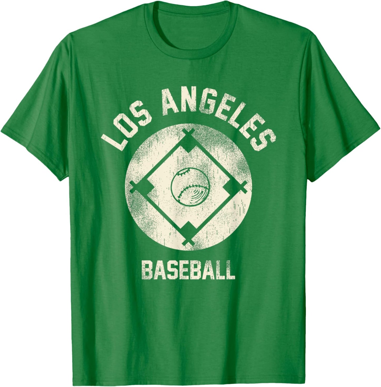Retro Los Angeles Baseball Diamond T-Shirt - T-Shirt | Irish Green