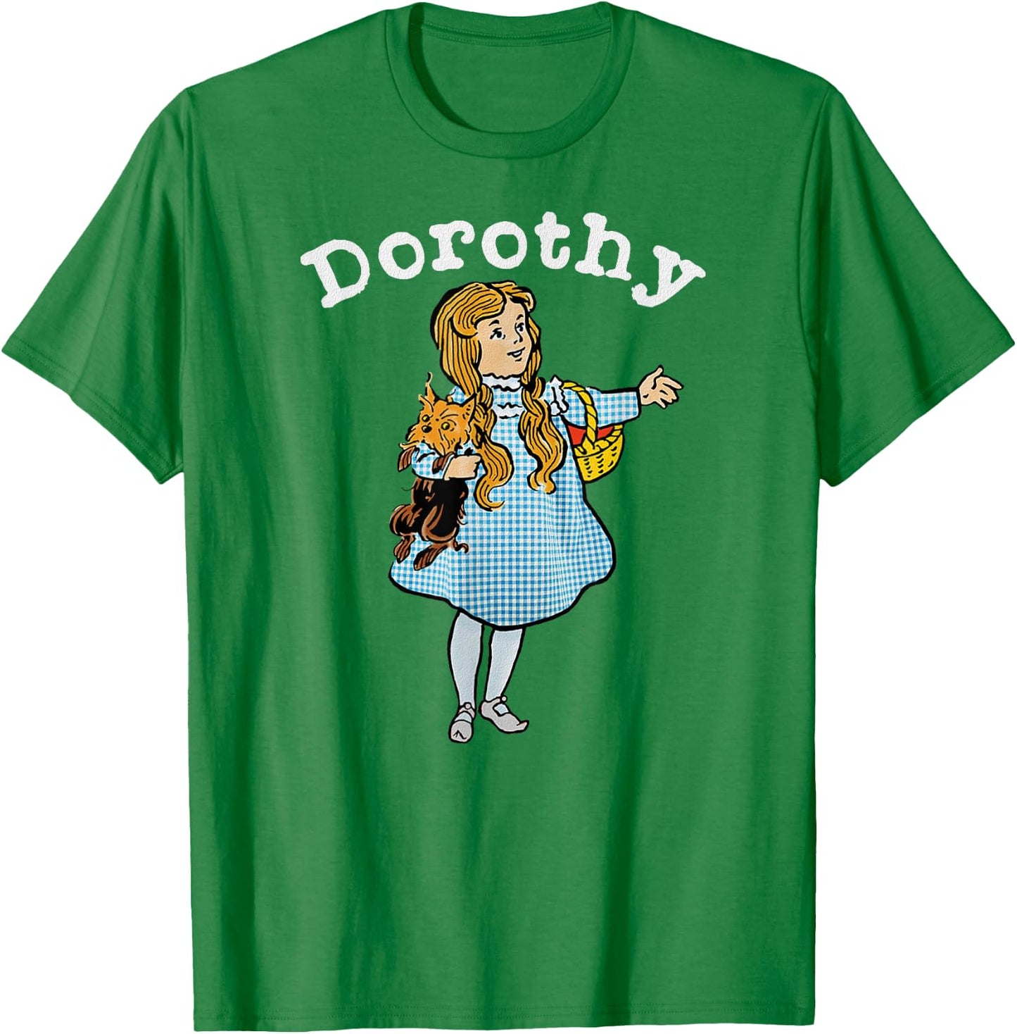Vintage Fairytale Dorothy Toto Art-Pink Wizard of OZ Dorothy T-Shirt - T-Shirt | Irish Green
