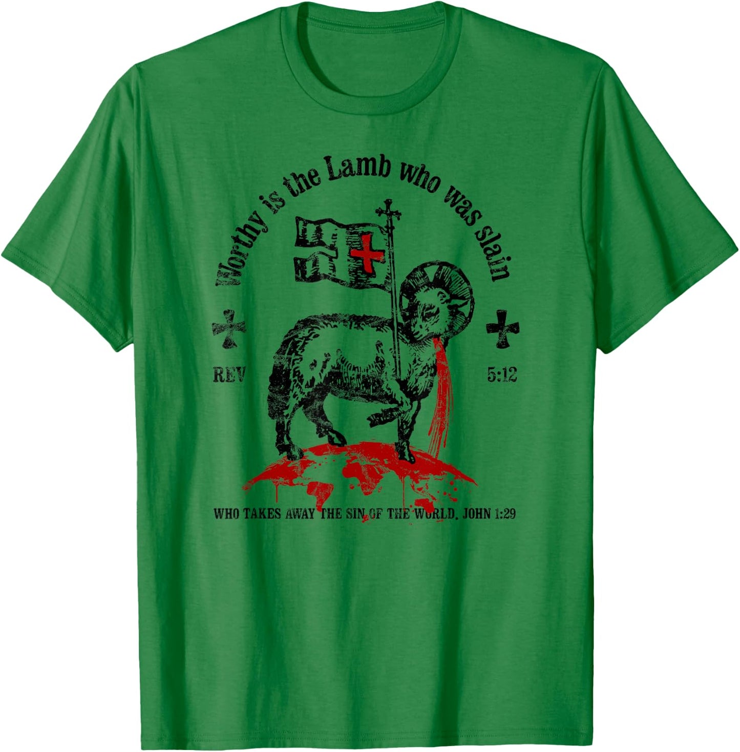 Worthy is the Lamb that was Slain Christian T-Shirt - T-Shirt | Irish Green