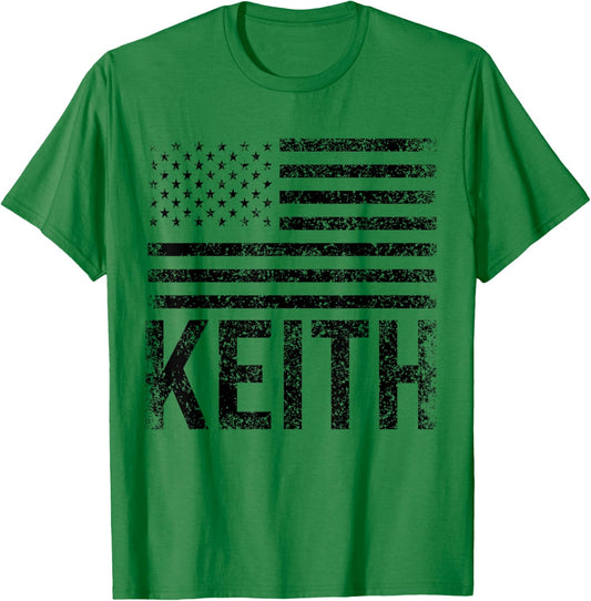 Keith USA Name Forename Personalized Birthday T-Shirt - T-Shirt | Irish Green