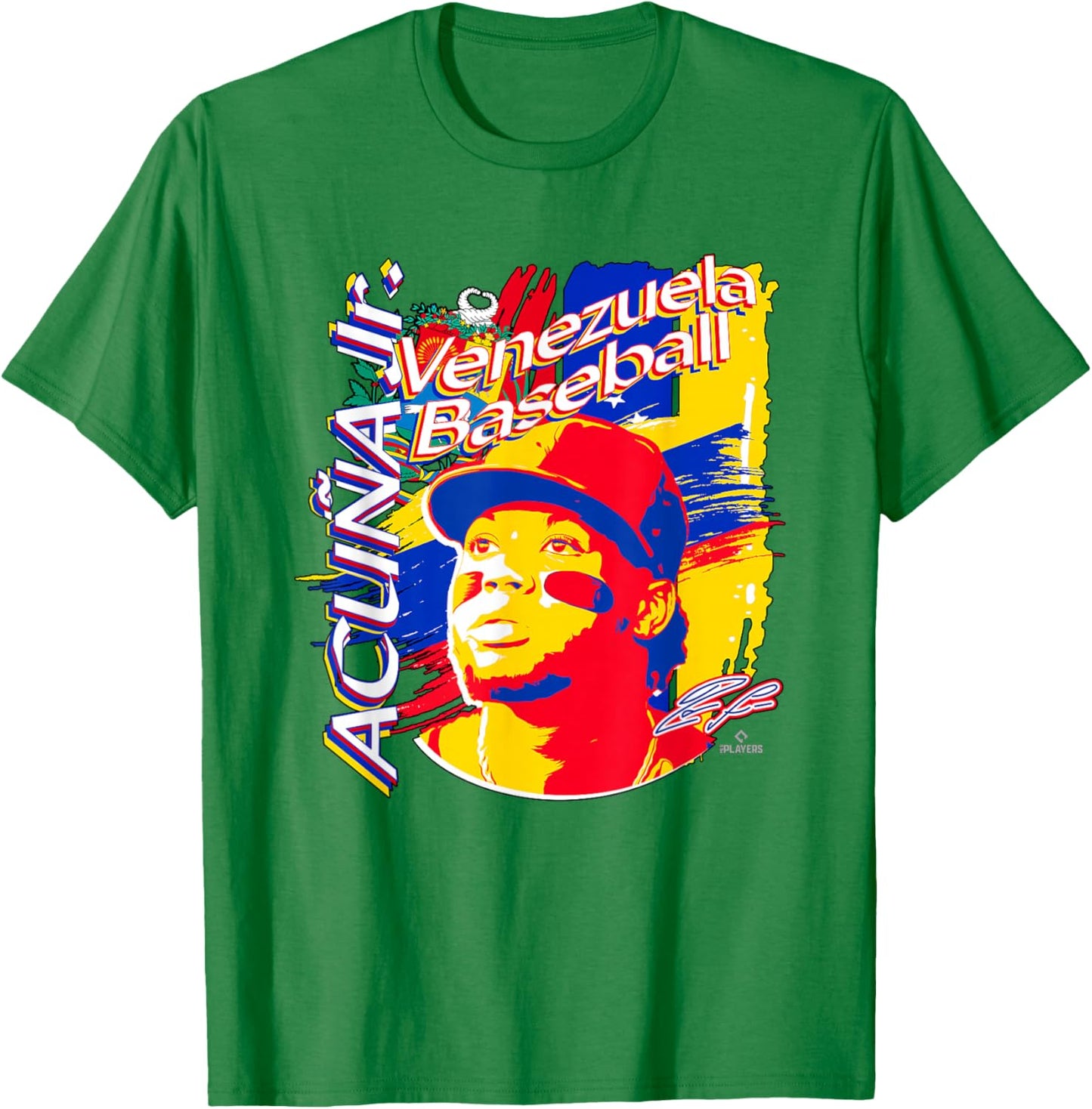 Ronald Acuna Jr. International Baseball Venezuela MLBPA T-Shirt - T-Shirt | Irish Green
