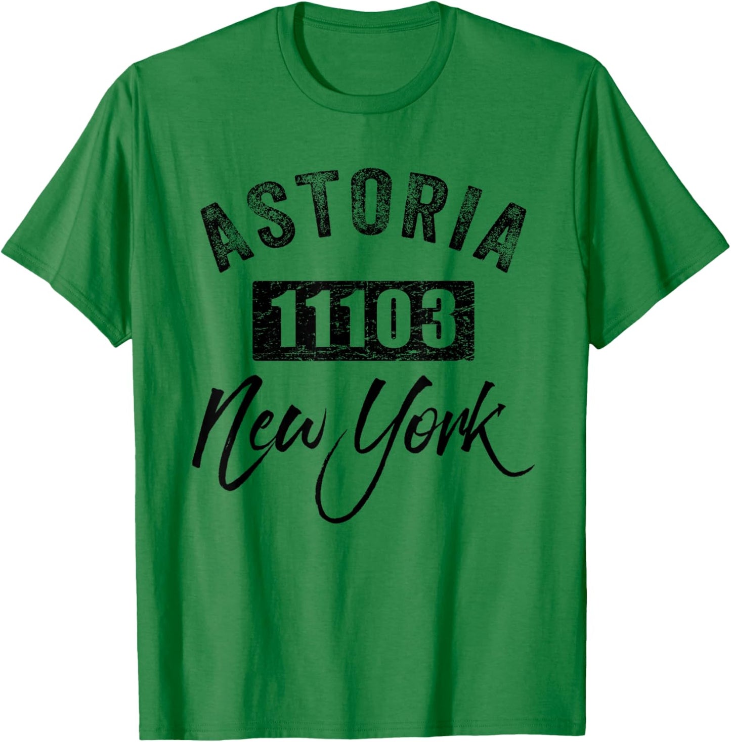 Astoria NY 11103 Queens Hometown Tourist Souvenir Zip Code T-Shirt - T-Shirt | Irish Green