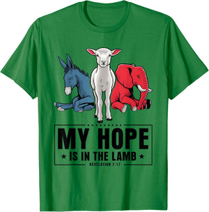 My Hope Is In The Lamb Christian God Jesus T-Shirt - T-Shirt | Irish Green