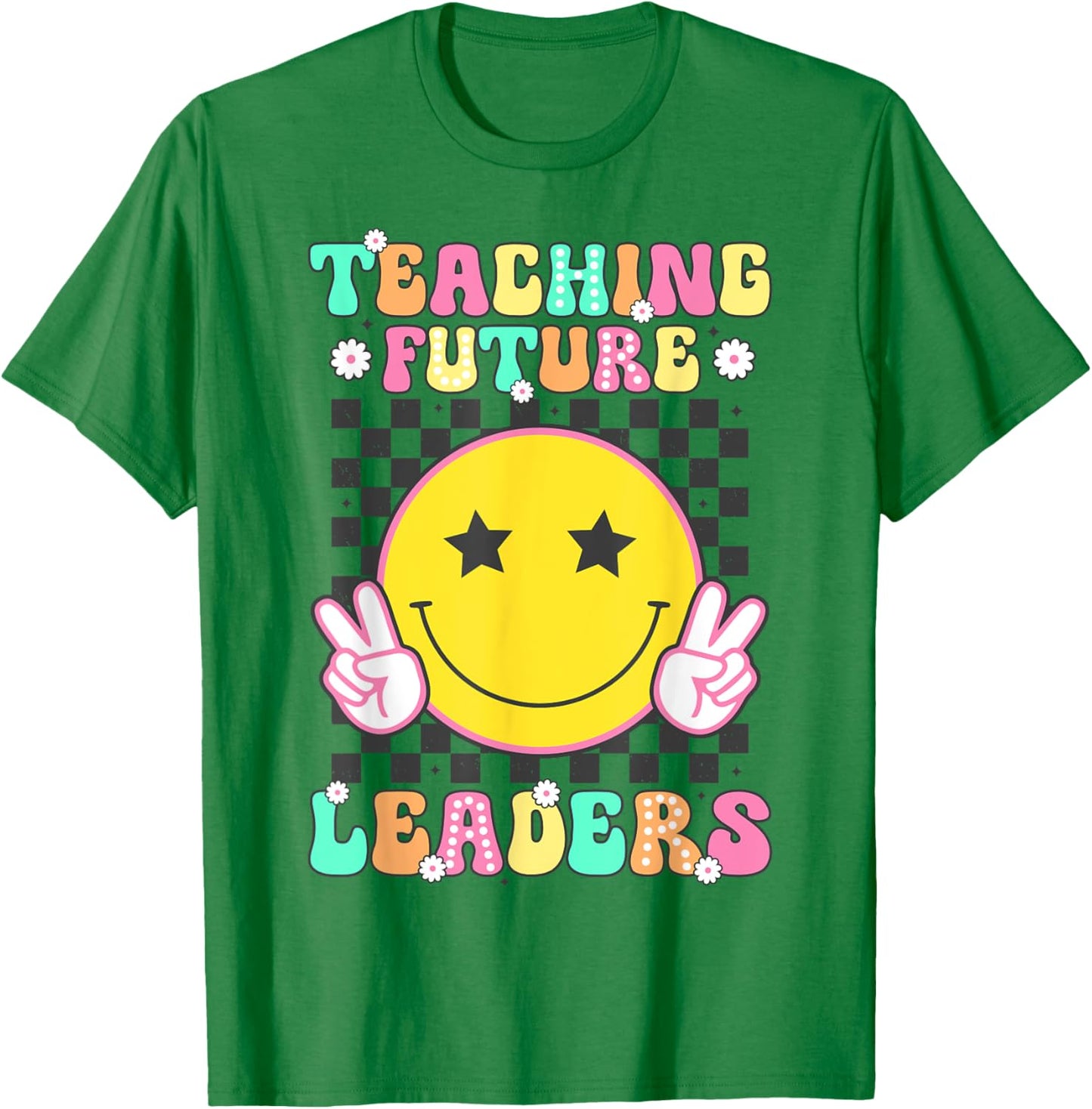 Groovy Teacher Retro Teaching Future Leaders Back To School Women Kids T-Shirt - T-Shirt | Irish Green