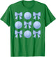 Tennis Coquette Toile Blue Bow Cute Girls Tennis T-Shirt - T-Shirt | Irish Green