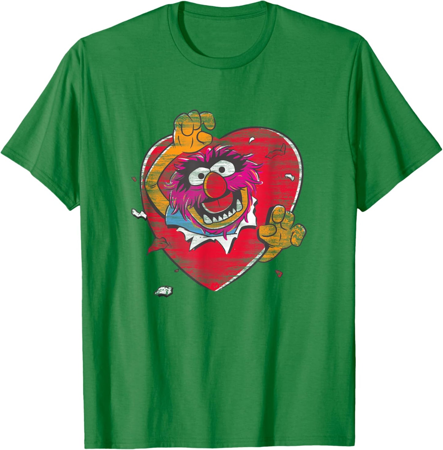Disney The Muppets Valentine's Day Animal Big Heart Poster T-Shirt - T-Shirt | Irish Green