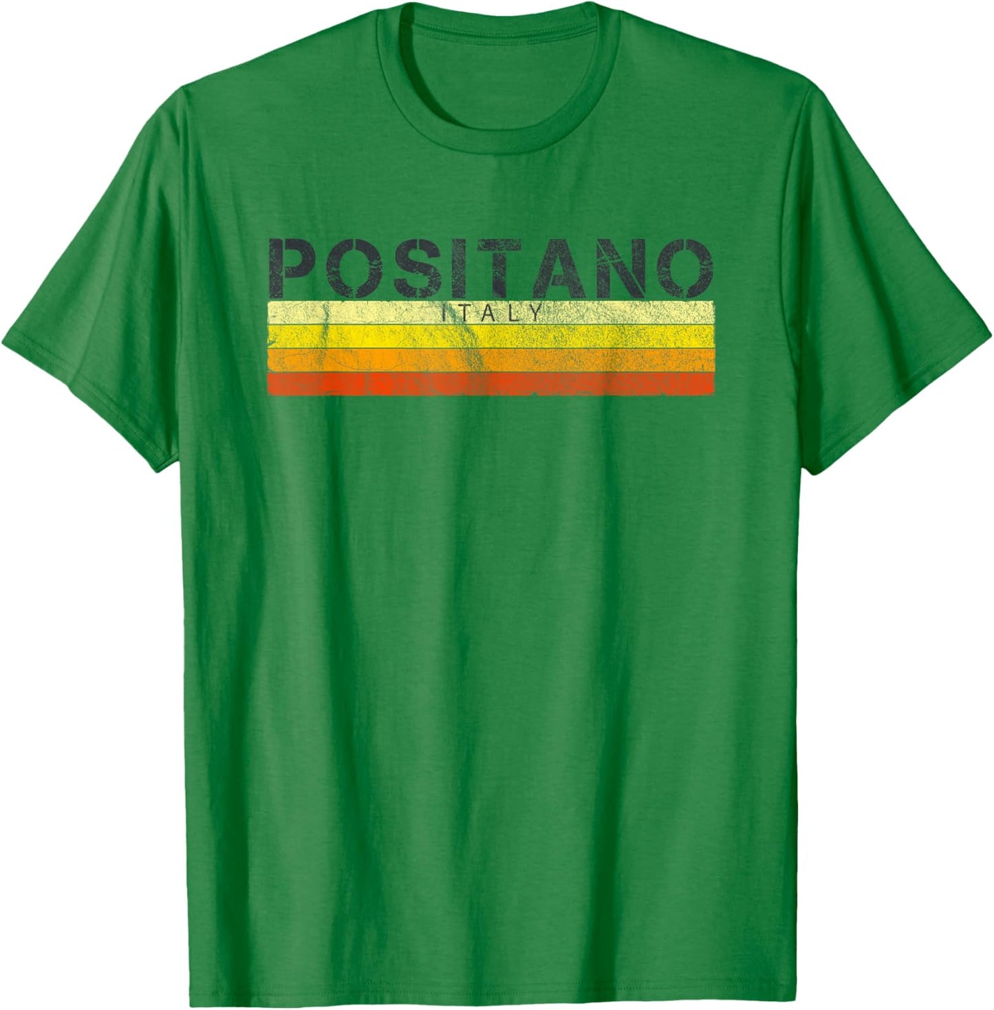 Vintage Retro 70s 80s Positano Italy T-Shirt - T-Shirt | Irish Green