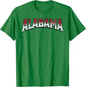 Vintage Alabama AL Sports Design Gifts Men Women Boys Girls T-Shirt - T-Shirt | Irish Green