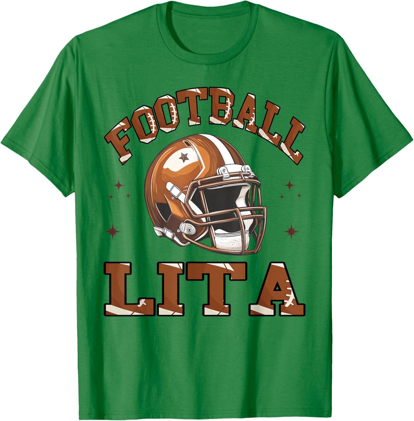 Football Lita Retro American Football Coquette T-Shirt - T-Shirt | Irish Green