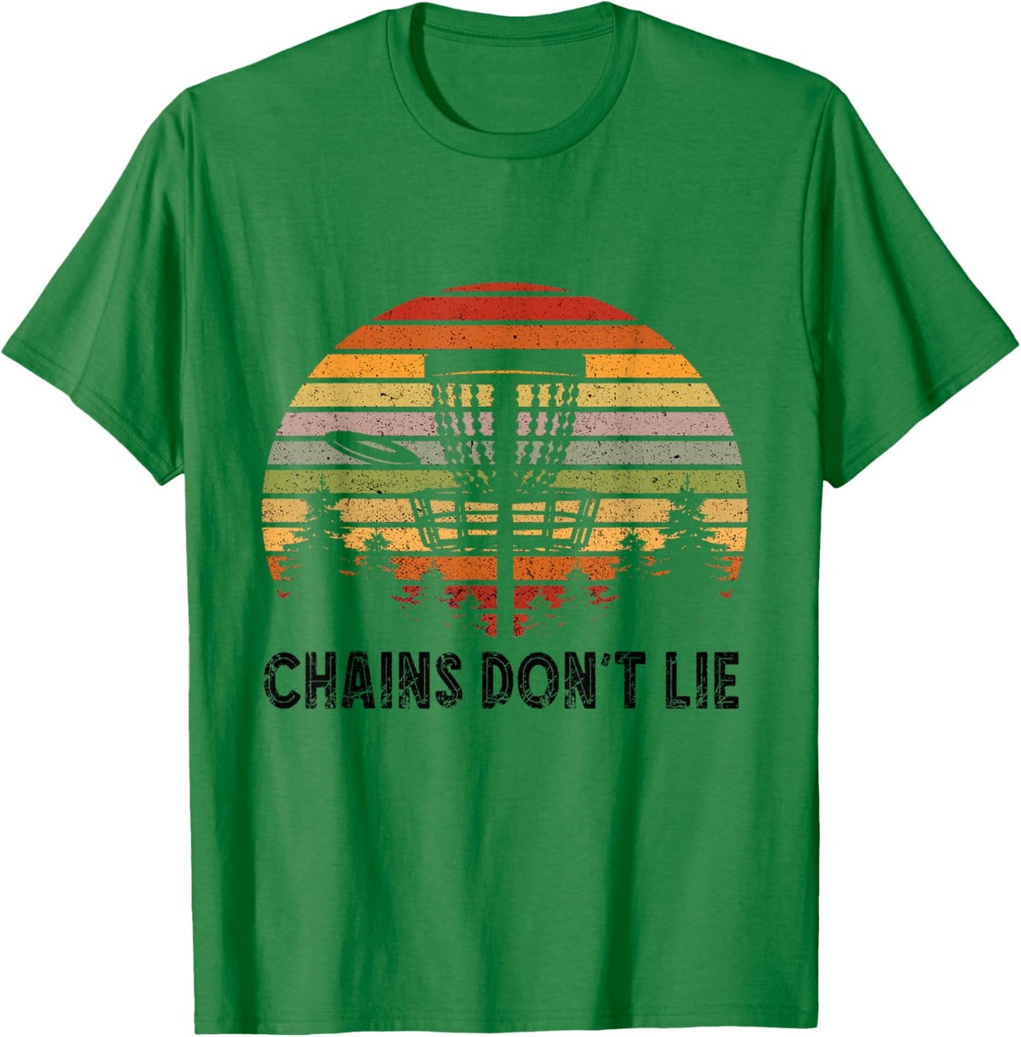 Disc Golf Retro Chains Don't Lie Frisbee Golf Frolf Flying T-Shirt - T-Shirt | Irish Green