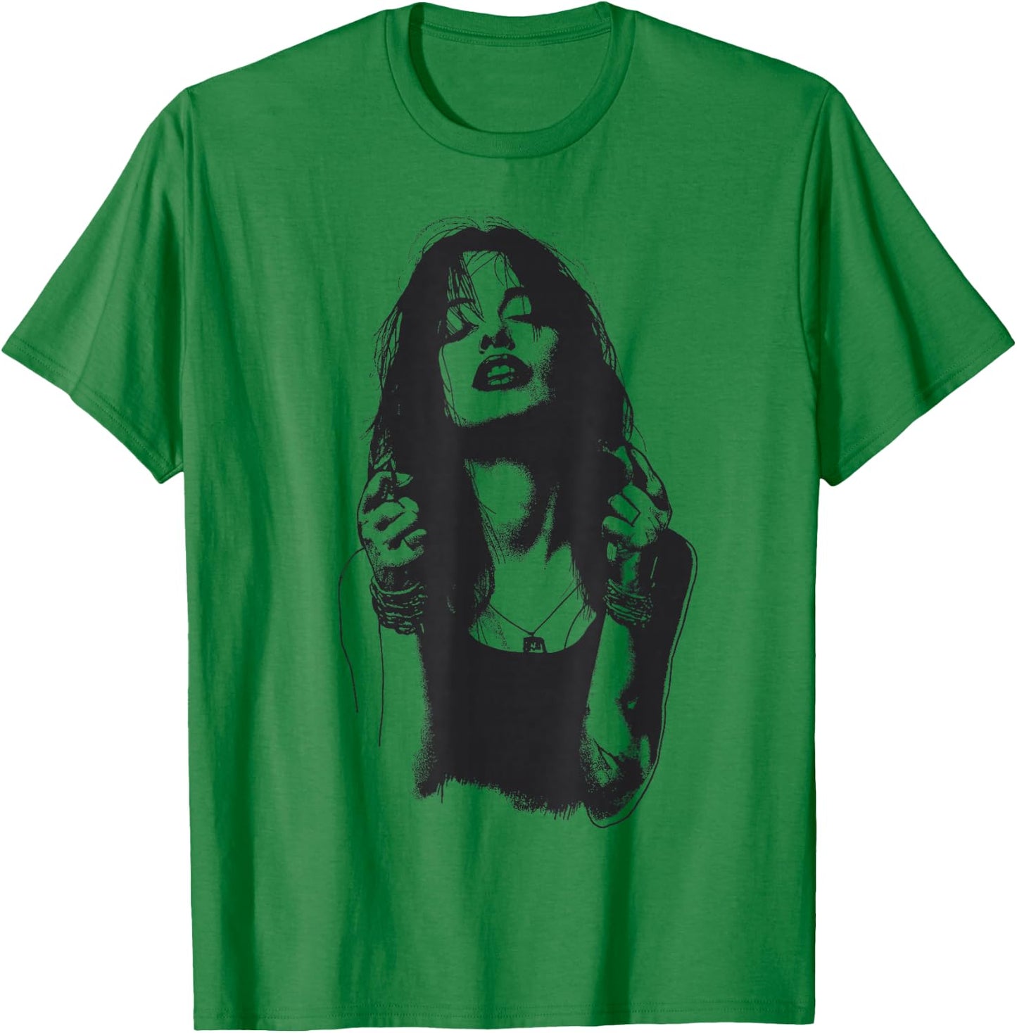 Rock N Roll Women Vintage Rock Music Band Graphic T-Shirt - T-Shirt | Irish Green
