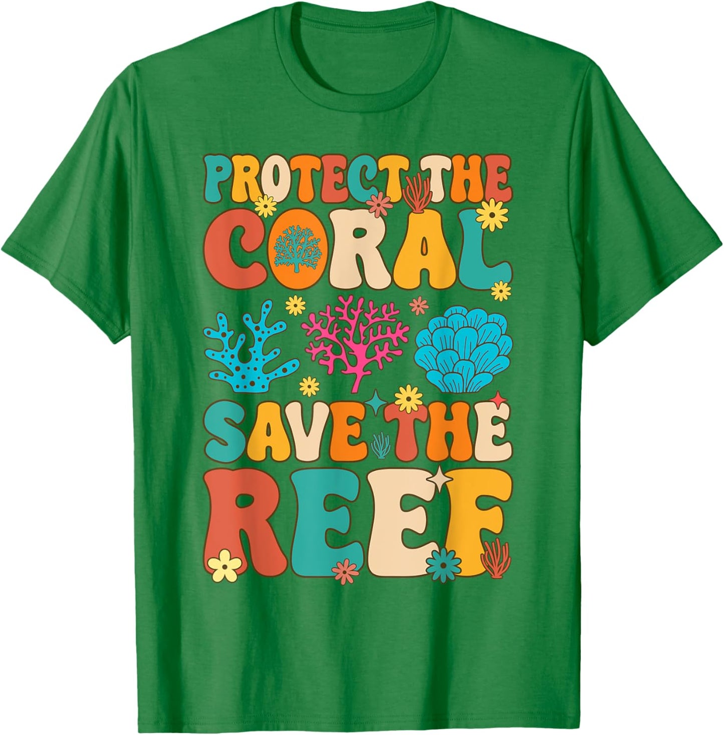 Protect The Coral Save The Reef Coral Reef Coral Aquarium T-Shirt - T-Shirt | Irish Green
