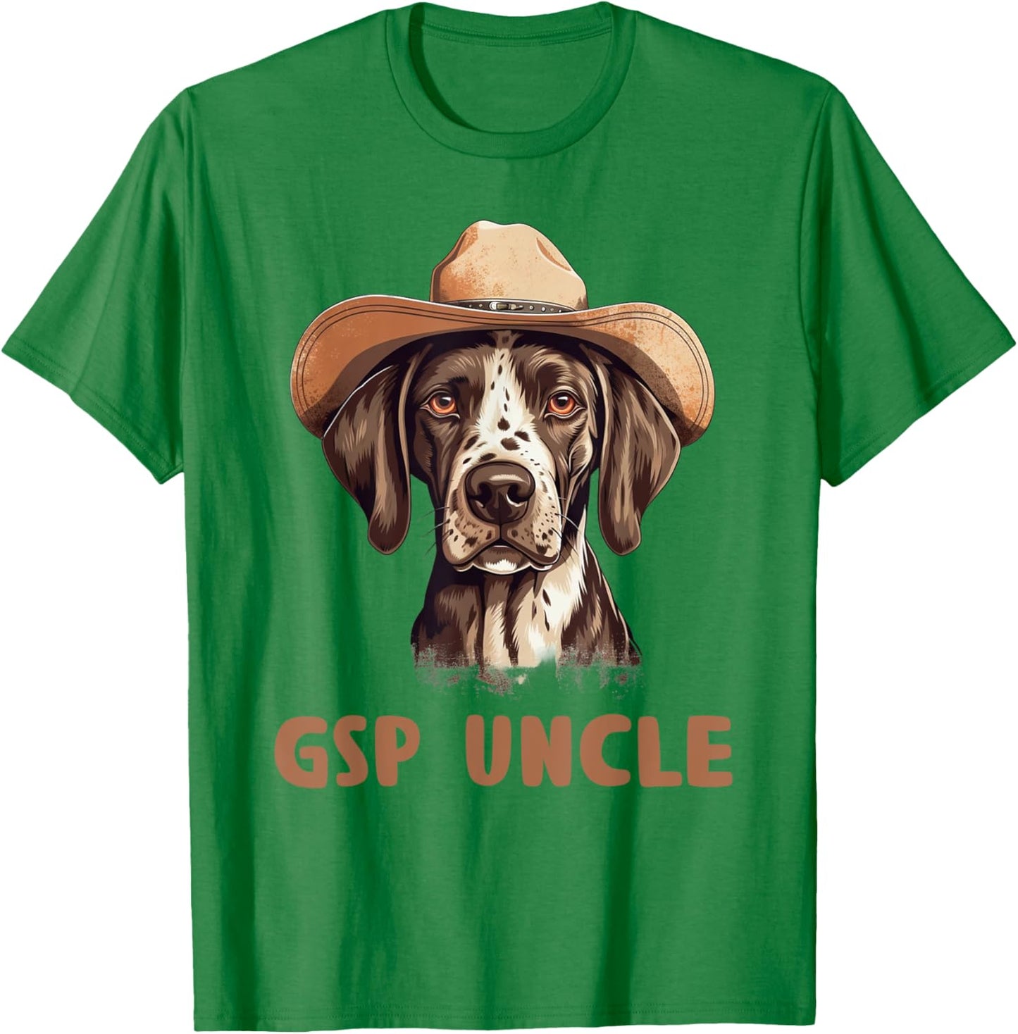 Cute GSP Uncle Dog Lover Gift German Shorthaired Pointer T-Shirt - T-Shirt | Irish Green