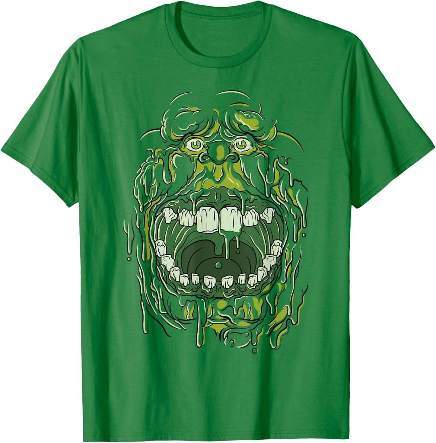 Ghostbusters Slimer Face Halloween Costume Graphic T-Shirt - T-Shirt | Irish Green