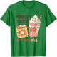 Fall coffee pumpkin spice latte iced warm cozy autumn orange T-Shirt - T-Shirt | Irish Green